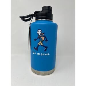 Life is Good Go Places 50 oz. Wide Mouth  Stainless Steel Water Bottle NEW
